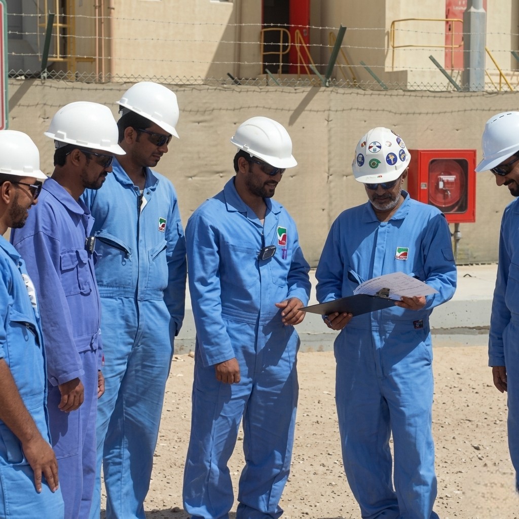 VEC team discussing engineering plans
